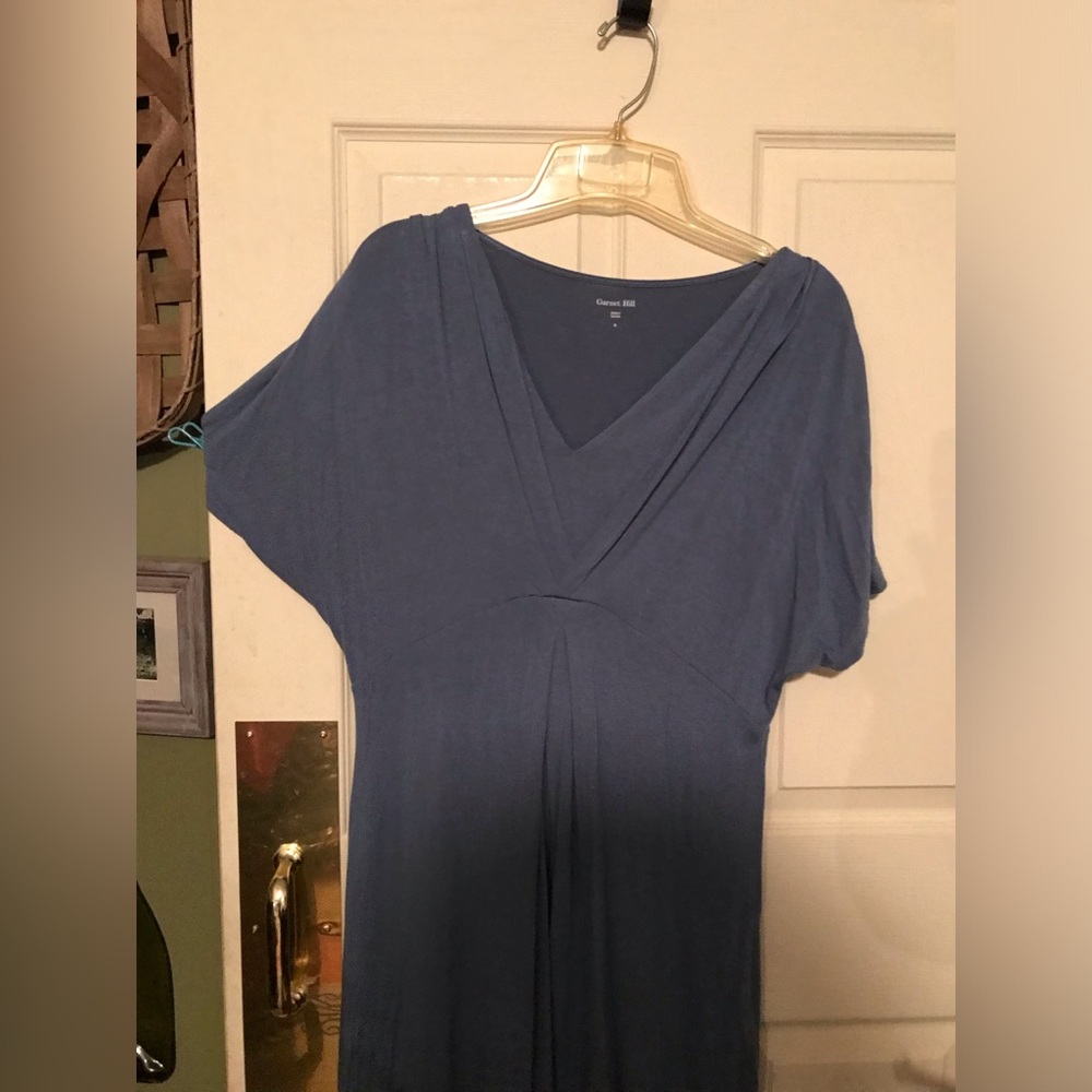 Women's Dusty Blue Raglan Sleeve Garner Hill Knit Dress